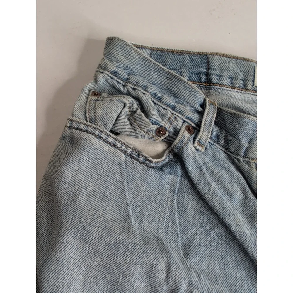 VTG Y2K Levis 550 Jeans Men's 34x34 Denim Made In USA Med Wash Light Fade 2001